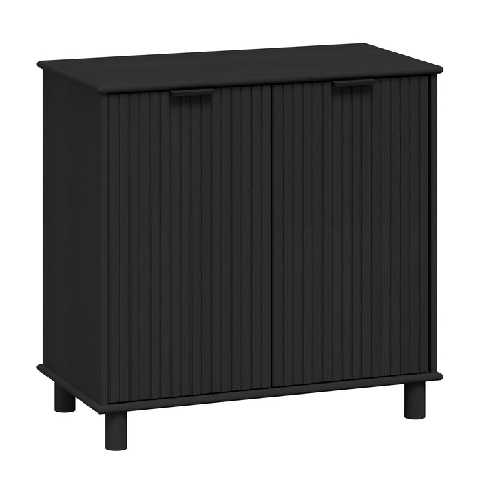 Sorrento 2 Door Sideboard Cupboard - Woodgrain Black