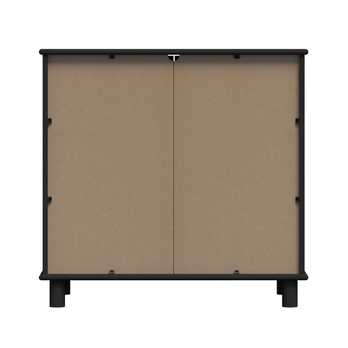 Sorrento 2 Door Sideboard Cupboard - Woodgrain Black