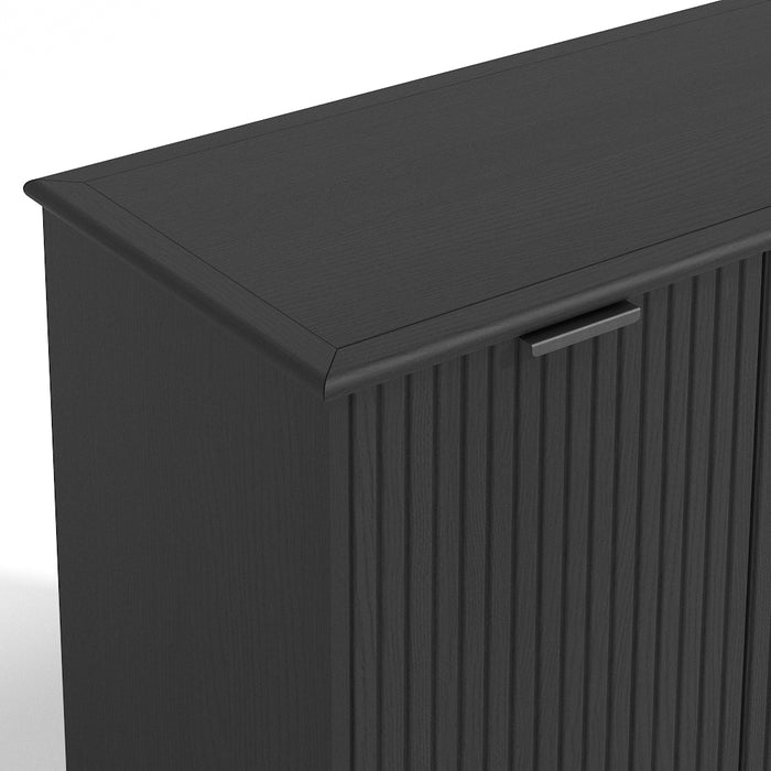 Sorrento 2 Door Sideboard Cupboard - Woodgrain Black