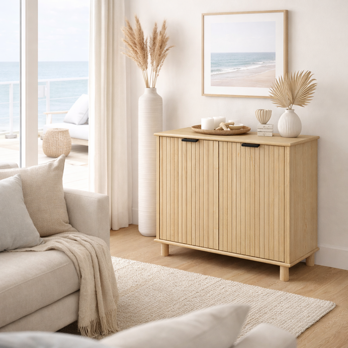 Sorrento 2 Door Sideboard Cupboard - Swedish Oak