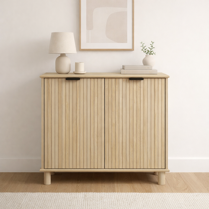 Sorrento 2 Door Sideboard Cupboard - Swedish Oak