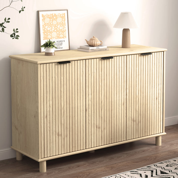 Sorrento 3 Door Sideboard Cupboard - Swedish Oak