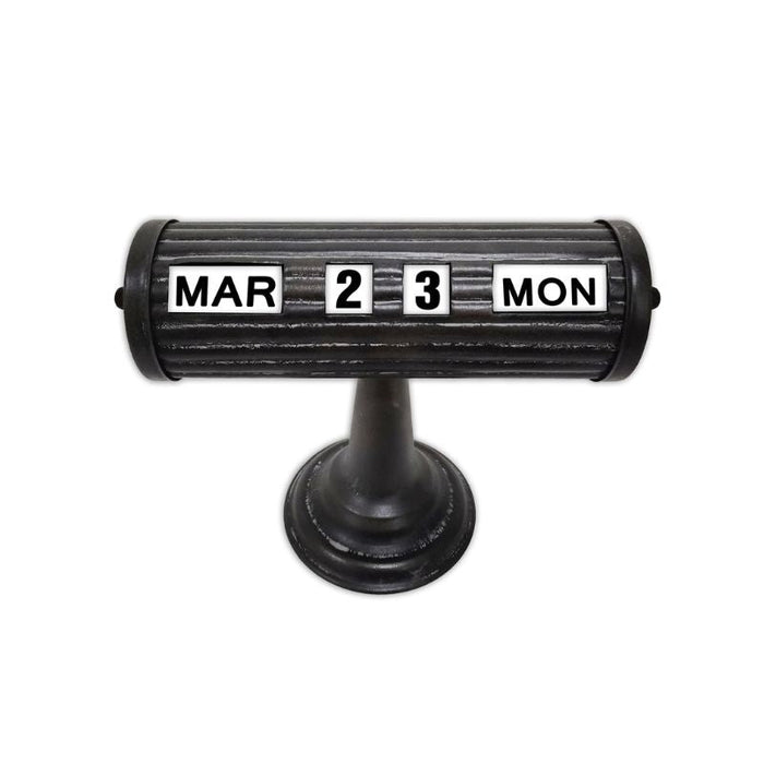 Vintage Style Black Table-top Calendar