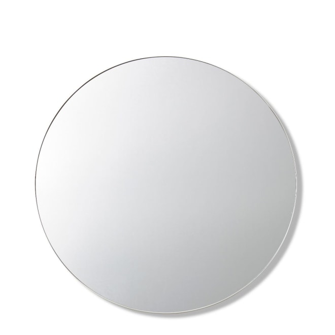 Coco Round Wall Mirror - White, 80cm (H)