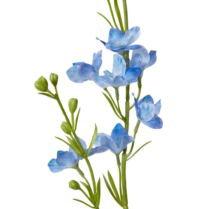 Larkspur Spray Pack of 12 - Soft Blue, 71cm (H)