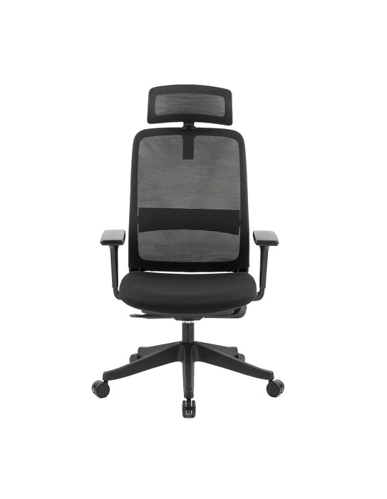 Carlie High Back Molded Foam Seat Ergonomic Office Chair In Black