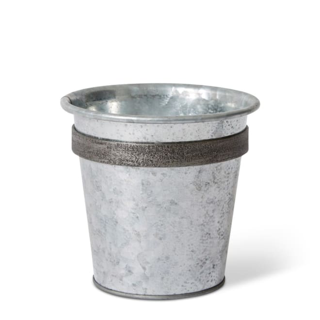 Eden Galvanized Wall Planter (Outdoor) - Grey, 16cm (H)