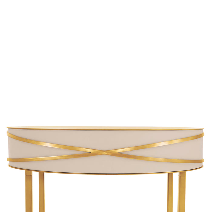 Stella Console Blanche Small Oro