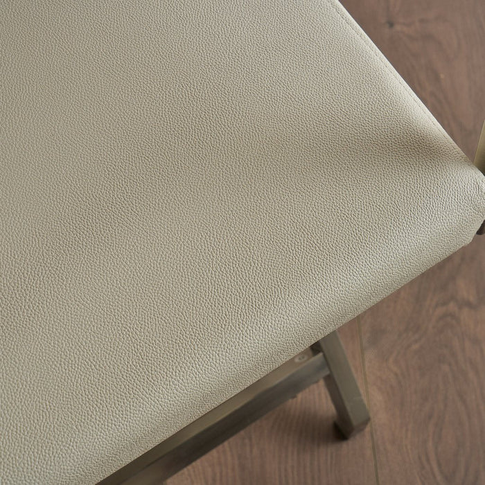 Rocklin Steel & Bonded Leather Director Chair Armchair in White