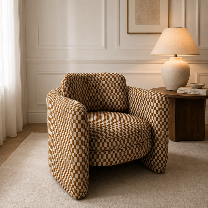 Munson Textured Fabric Accent Chair - MONACO