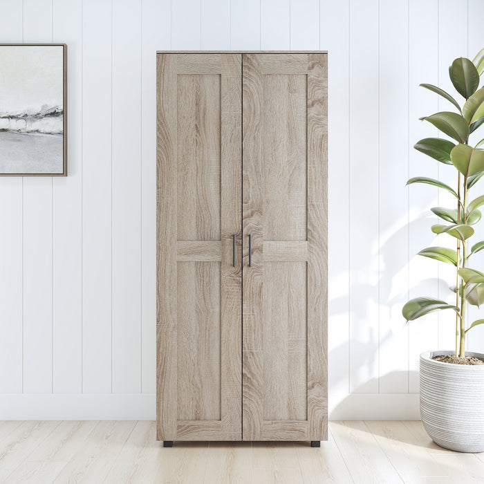 Montreal Cupboard 2 Door Tall - Light Sonoma Oak