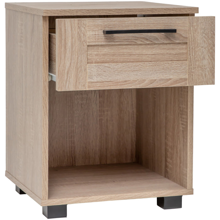 Montreal Table Bedside 1 Drawer - Light Sonoma Oak