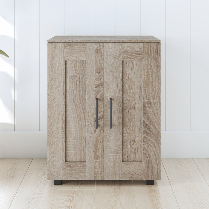 Montreal Cupboard 2 Door W/Shelves Low Style - Light Sonoma Oak