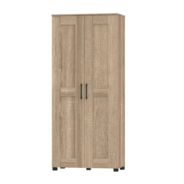 Montreal Broom Cupboard 2 Door - Light Sonoma Oak