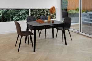 Mila Extension Dining Table Greystone Ceramic