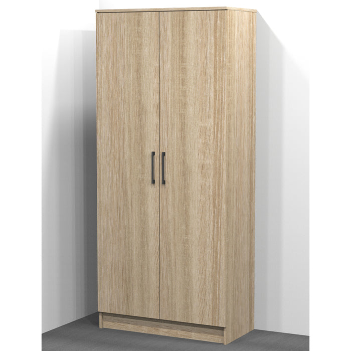 Multi-Purpose Broom Cupboard 2 Door - Light Sonoma Oak