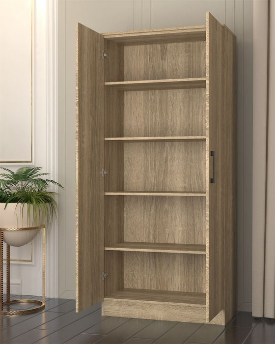 Multi-Purpose Cupboard 5 Tier - Light Sonoma Oak