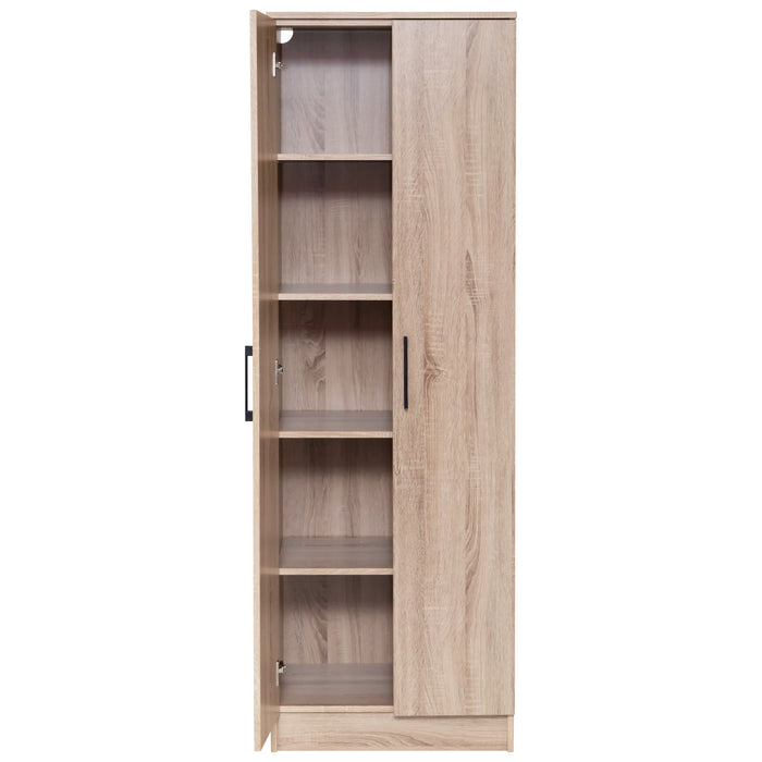 Multi-Purpose Cupboard 5 Tier - Light Sonoma Oak