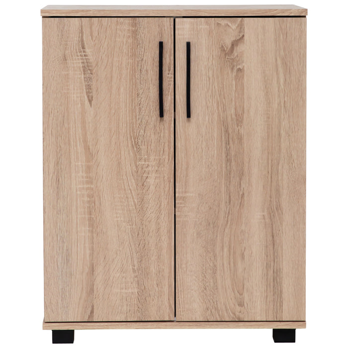 Multi-Purpose Cupboard 2 Door W/Shelves Low Style - Light Sonoma Oak