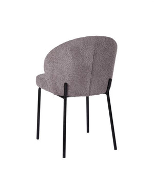 Sofia Dining Chairs Pewter Boucle Set of 2