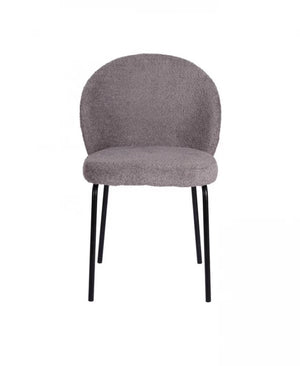 Sofia Dining Chairs Pewter Boucle Set of 2