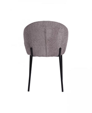 Sofia Dining Chairs Pewter Boucle Set of 2