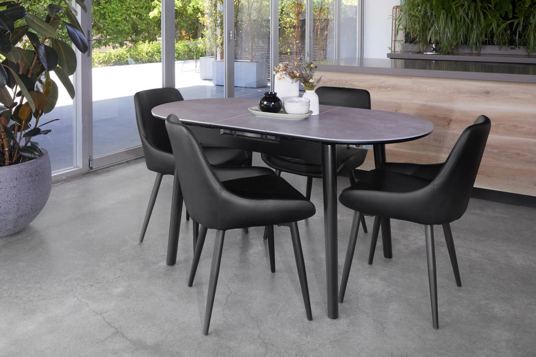 Gena Extension Dining Table Greystone Ceramic