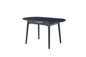 Gena Extension Dining Table Black Ceramic