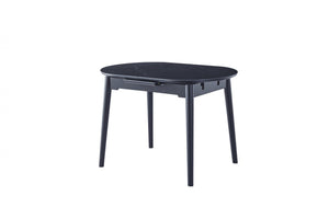 Gena Extension Dining Table Black Ceramic