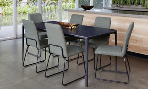 Magnate Dining Table Grey Stone Ceramic