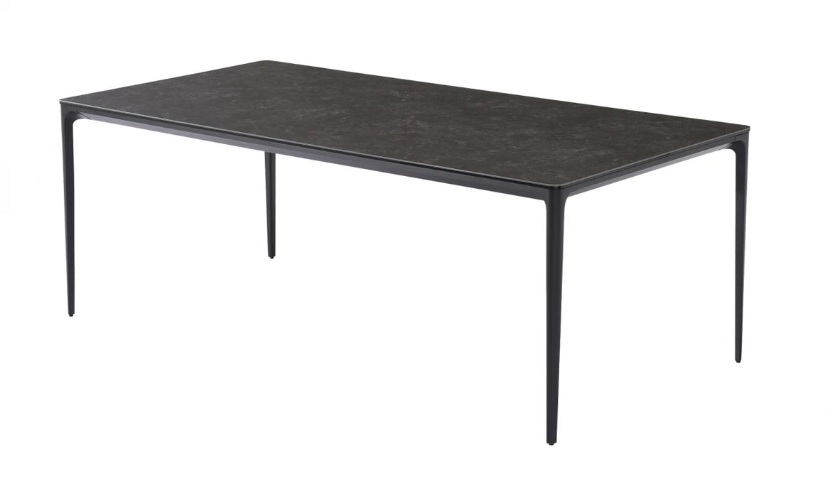 Magnate Large Dining Table Grey Stone Ceramic