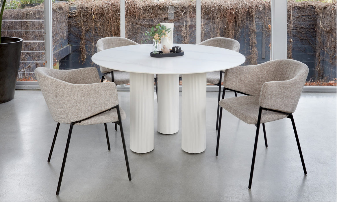 Cuba Round Dining Table White Sevella