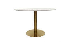 Opera L Dining Table Marble Effect White Agaria