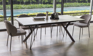 Cyprus Extension Dining Table Cloudy Ceramic