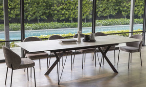 Cyprus Extension Dining Table Cloudy Ceramic