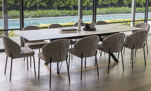 Cyprus Extension Dining Table Cloudy Ceramic