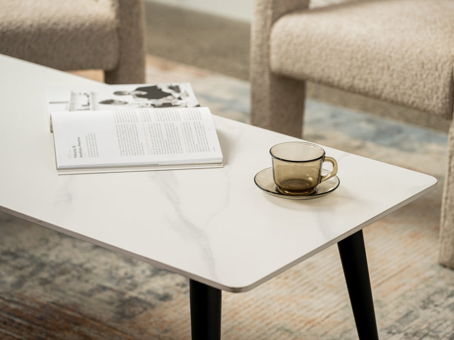 Benjamin Coffee Table Snow White Ceramic