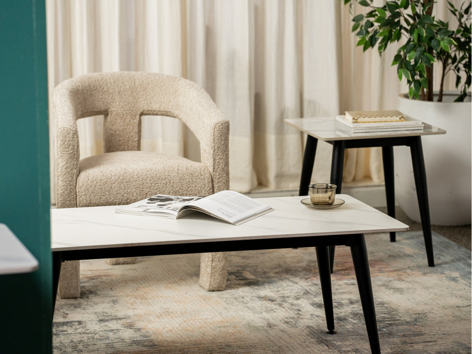 Benjamin Coffee Table Snow White Ceramic