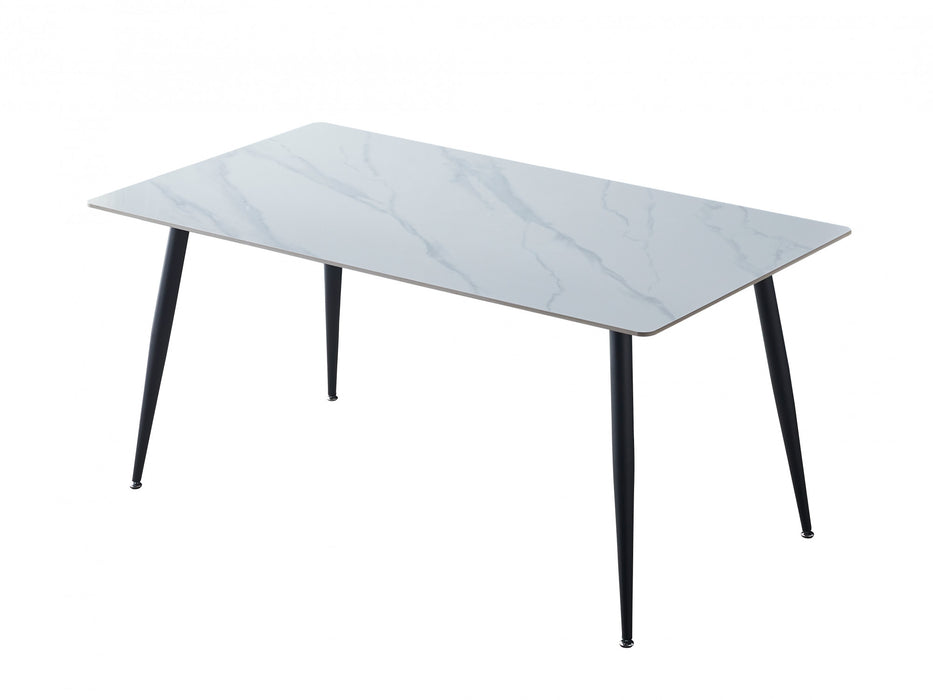 Benjamin Large Dining Table Snow White Ceramic