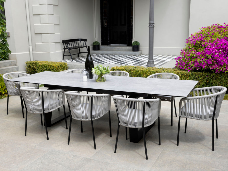 Blake Extension Dining Table Andesite Ceramic