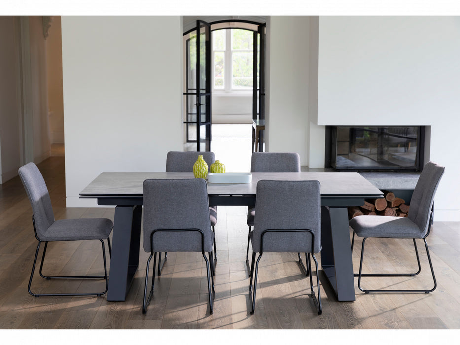Blake Extension Dining Table Andesite Ceramic