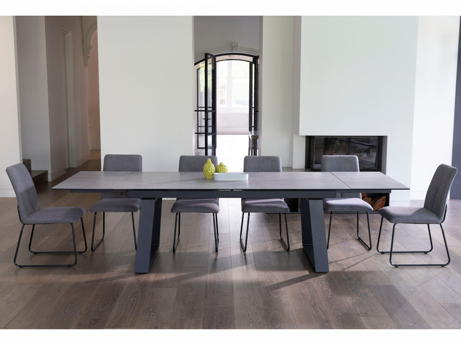 Blake Extension Dining Table Andesite Ceramic