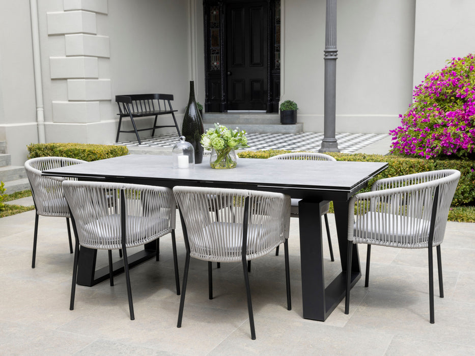 Blake Extension Dining Table Andesite Ceramic