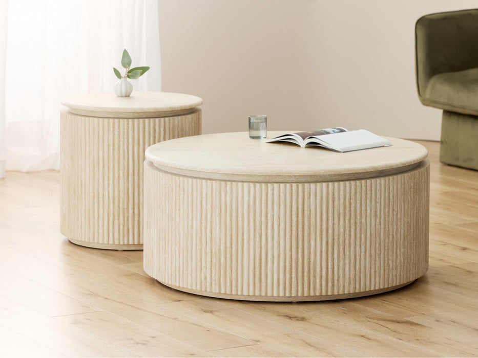 Emory Side Table Travertine
