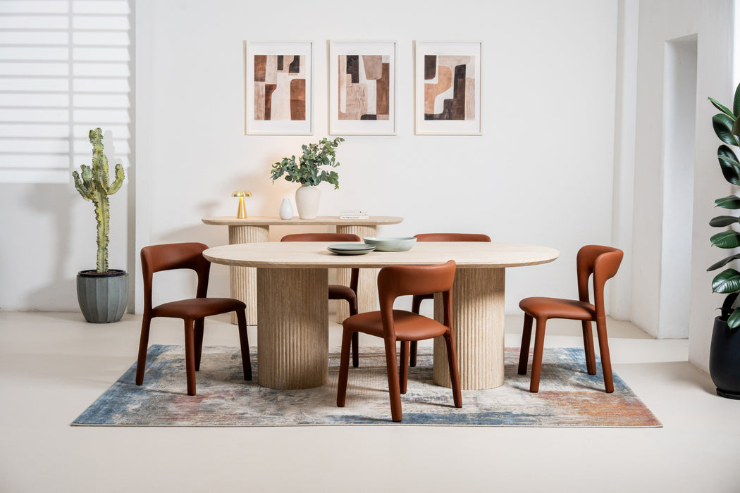 Mavern Dining Chair Tan (Set of 2)