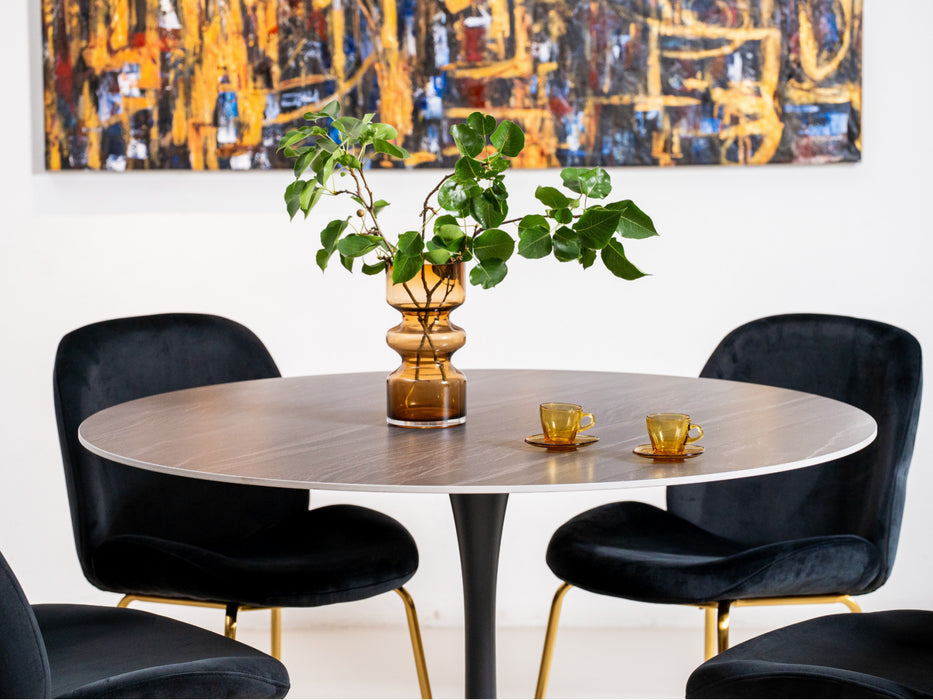 Scana Large Dining Table Black Sand