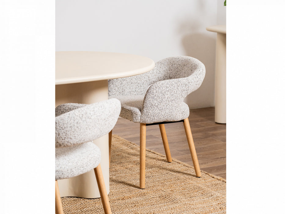 Carven Dining Chair Sand / Natural Leg (Set of 2)