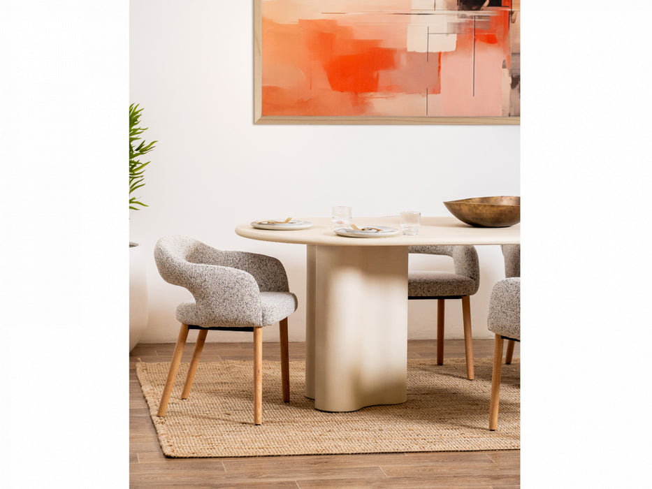 Carven Dining Chair Sand / Natural Leg (Set of 2)