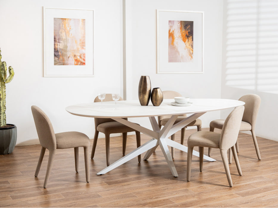 Darius Dining Table White Cloud