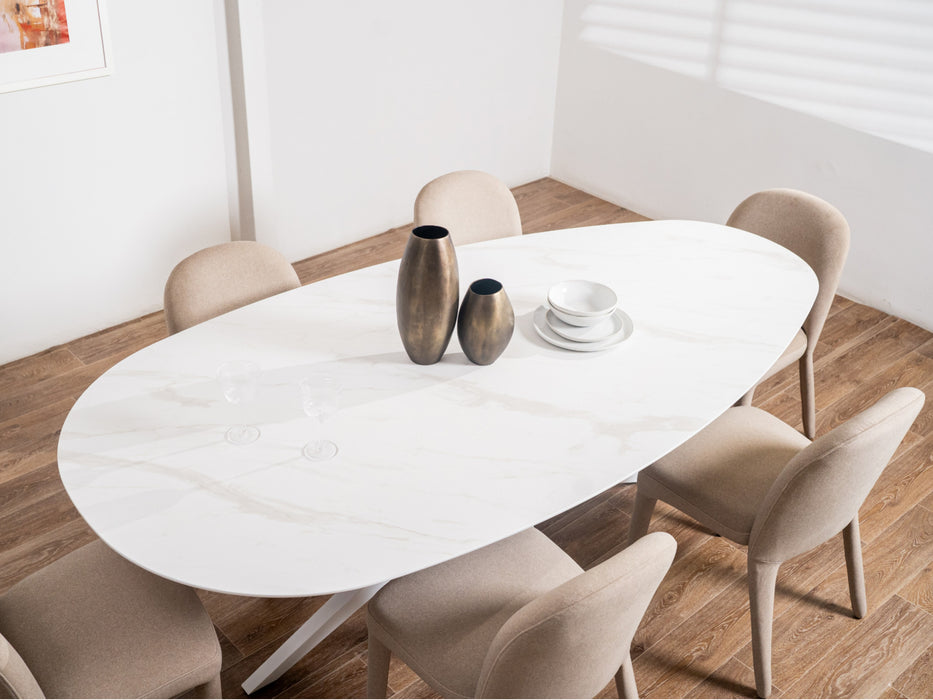 Darius Dining Table White Cloud